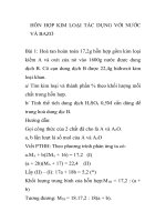 HỖN HỢP KIM LOẠI TÁC DỤNG VỚI NƯỚC VÀ BAZƠ