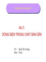 bài giảng dự thi tích hợp liên môn trình chiếu dòng điện trong chất bán dẫn