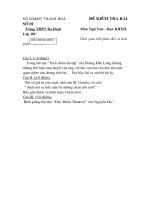 MỘT SỐ ĐỀ KIỂM TRA NGỮ VĂN LỚP 10