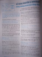 Ứng dụng derichlet giải toán bất đẳng thức