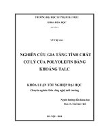 Nghiên cứu gia tăng tính chất cơ lý của polyolefin bằng khoáng talc