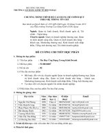 Đề cương chi tiết học phần tin học ứng dụng trong kinh doanh (bậc cao đẳng)