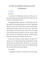 ÔN THI VÀO 10 NHỮNG NGÔI SAO XA XÔI