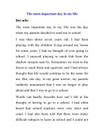 LUẬN MẪU LỚP 12 The most important day in my life