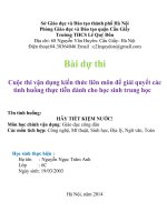 vận dụng kiến thức liên môn giải quyết tình huống hãy tiết kiệm nước