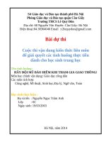 vận dụng kiến thức liên môn giải quyết tình huống thực tiễn dành cho học sinh trung học tình huống hãy đội mũ bảo hiểm khi tham gia giao thông