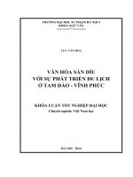 Văn hóa sán dìu với sự phát triển du lịch ở tam đảo, vĩnh phúc
