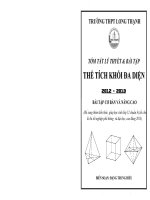 tóm tắt lí thuyết và bài tập thể tích khối đa diện