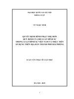 [ Bản Full ] Quyết định hình phạt nhẹ hơn quy định của Bộ luật hình sự trong luật hình sự Việt Nam và thực tiễn áp dụng trên địa bàn thành phố Hải Phòng
