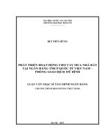 Phát triển hoạt động cho vay mua nhà đất tại ngân hàng TMCP Quốc tế Việt Nam - Phòng giao dịch Mỹ Đình