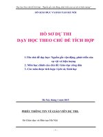 hồ sơ dự thi dạy học tích hợp liên môn nguồn gốc vận động, phát triển của sự vật hiện tượng