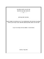 Hoàn thiện cơ chế quản lý tài chính đối với giáo dục đại học công lập ở Việt Nam Trường hợp Đại học Quốc gia Hà Nội