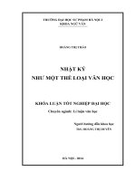 Nhật ký như một thể loại văn học