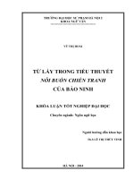 Từ láy trong tiểu thuyết nỗi buồn chiến tranh của bảo ninh