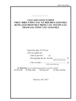 THỰC HIỆN CÔNG TÁC XÃ HỘI HÓA GIÁO DỤC BẰNG GIẢI PHÁP HUY ĐỘNG CÁC NGUỒN LỰC THAM GIA CÔNG TÁC GIÁO DỤC