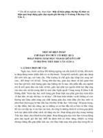 Một số biện pháp chỉ đạo tổ chức có hiệu quả hoạt động giáo dục ngoài giờ lên lớp ở Trường Tiểu học Cây Gáo A.