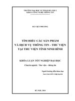 Tìm hiểu các sản phẩm và dịch vụ thông tin thư viện tại thư viện tỉnh ninh bình