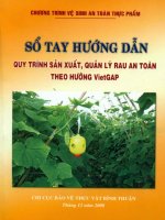 Sổ tay hướng dẫn quy trình sản xuất, quản lý rau an toàn theo hướng VietGAP