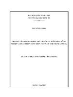 Cho vay các doanh nghiệp nhỏ và vừa tại Ngân hàng Nông nghiệp và Phát triển Nông thôn Việt Nam - Chi nhánh Láng Hạ  Luận văn ThS. Kinh doanh