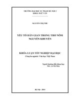 Yếu tố dân gian trong thơ nôm nguyễn khuyến