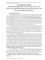 MỘT SỐ KINH NGHIỆM TRONG VIỆC CHUẨN BỊ TÀI LIỆU VÀ TỔ  CHỨC ÔN TẬP MÔN SINH HỌC, HỌC KÌ I, CHO HỌC SINH LỚP 12  BAN KHTN CỦA TRƯỜNG THPT SÔNG RAY