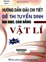 Hướng dẫn giải chi tiết đề thi tuyển sinh đại học - cao đẳng môn vật lí