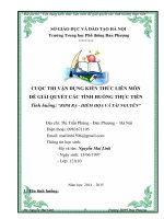 vận dụng kiến thức liên môn giải quyết tình huống thực tiễn tình huống rơm rạ   HIỂM họa và tài NGUYÊN