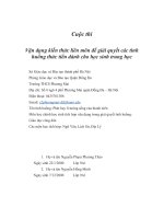 vận dụng kiến thức liên môn giải quyết tình huống phát huy lí tưởng sống của thanh niên