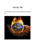 Tên tình huống  ứng phó với biến đổi khí hậu khi trái đất nóng lên