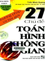 Phương pháp và bài giải 27 chủ đề toán hình không gian