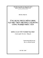 Ứng dụng phần mềm libol tại thư viện trường cao đẳng công nghiệp phúc yên
