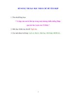 hồ sơ dự thi dạy học theo chủ đề tích hợp vẻ đẹp của em bé liên lạc trong cuộc kháng chiến chống pháp