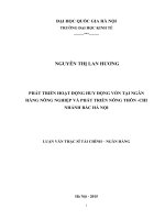 Phát triển hoạt động huy động vốn tại Ngân hàng Nông nghiệp và Phát triển nông thôn - Chi nhánh Bắc Hà Nội