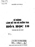 kí năng làm đề thi và kiểm tra hóa học 10 nguyễn văn thoại