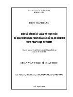 Một số vấn đề lý luận và thực tiễn về hoạt động sau phiên tòa xét xử vụ án hình sự theo pháp luật Việt Nam