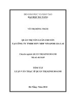 Quản trị vốn luân chuyển tại công ty TNHH MTV MDF Vinafor Gia Lai