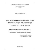 Vận dụng phương pháp trực quan trong dạy học phần sinh học vi sinh vật   sinh học 10