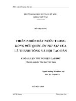 Thiên nhiên đất nước trong hồng đức quốc âm thi tập của lê thánh tông và hội tao đàn