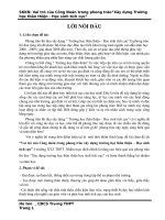 Vai trò của công đoàn trong phong trào xây dựng trường học thân thiện – học sinh tích cực