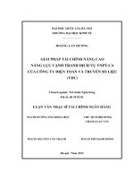 Giải pháp tài chính nâng cao năng lực cạnh tranh dịch vụ VNPT-CA của Công ty Điện toán và Truyền số liệu (VDC)