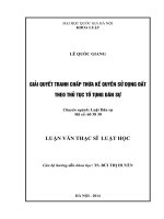 Giải quyết tranh chấp thừa kế quyền sử dụng đất theo thủ tục tố tụng dân sự