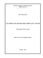 Lập trình ASM cho 8051 điều khiển LED 7 thanh