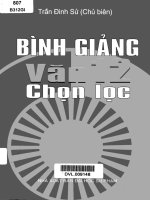 Bình giảng văn 12 chọn lọc