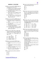 Trắc nghiệm khó chương oxi, lưu huỳnh