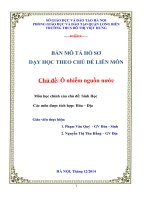 hồ sơ dạy học theo chủ đề liên môn chủ đề  ô nhiễm nguồn nước