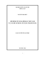 Mô hình tố tụng hình sự Việt Nam và vấn đề áp dụng tố tụng tranh tụng