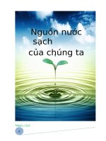 Cuộc thi vận dụng kiến thức liên môn để giải quyết các tình huống thực tiễn dành cho học sinh trung học đề tài nguồn nước sạch