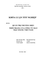 quan tri thuong hieu thoi trang cua cong ty may mac excel viet nam