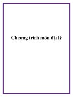 Chương trình môn địa lý