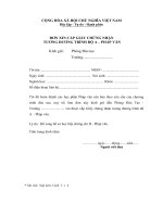Đơn xin cấp giấy chứng nhận tương đương trình độ a   pháp văn